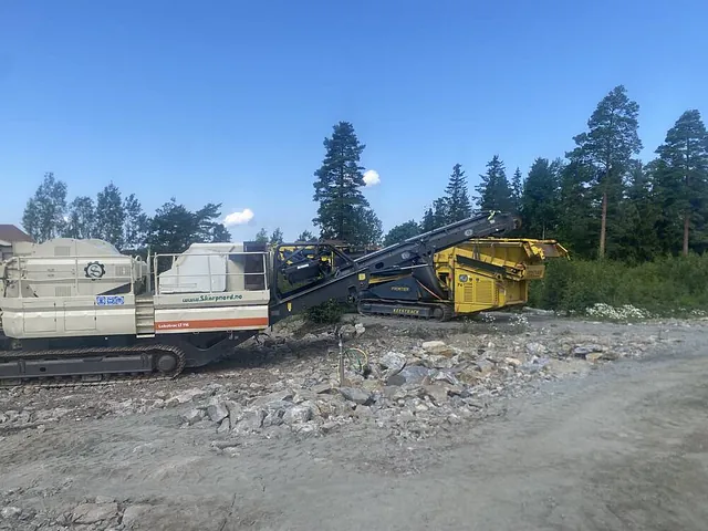 knusing og sortering av sten